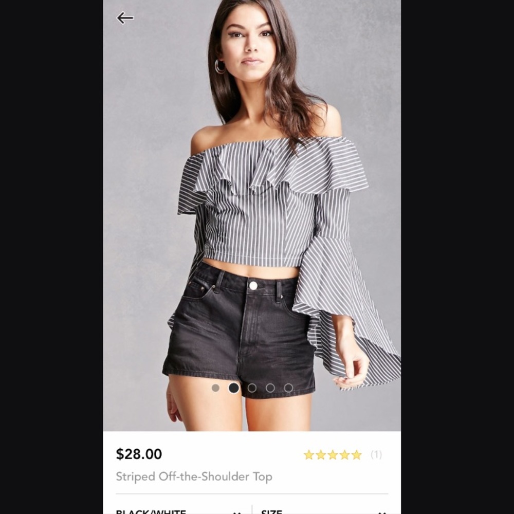 NWT Forever 21 Off the shoulder top